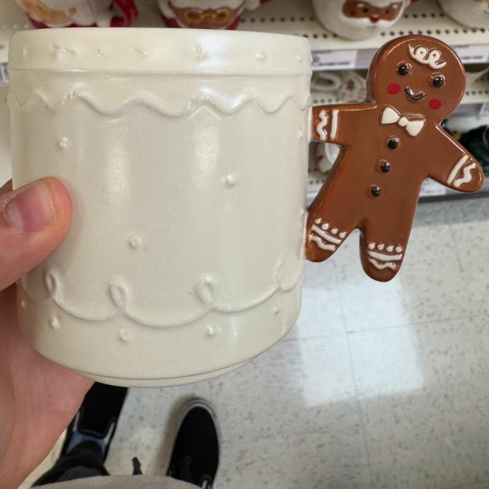 user image by @goth_cart, 15.5 fl oz Christmas Stoneware Handle Mug Ivory - Wondershop™