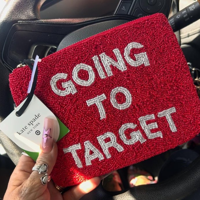 user image by @zzmomt, Going to Target Beaded Clutch - kate spade new york x Target Red/White