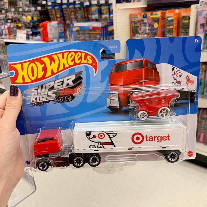 user image by @linztargetfindz, Hot Wheels 1:64 Scale Bullseye&#39;s Big Rig Toy Truck &#38; Shopping Cart Set - 3 Piece