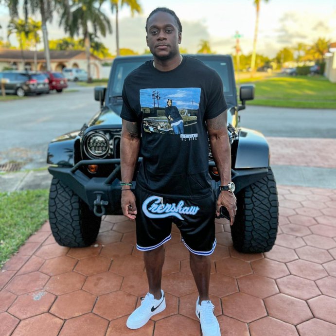 user image by @rayship, Men's Ice Cube Short Sleeve Graphic Crewneck T-Shirt - Black