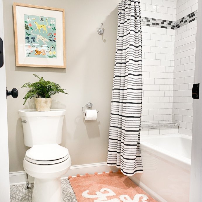 user image by @beyond_gray, VCNY So Fresh Pom Pom Bath Rug Blush : Microfiber, Machine Washable, Non-Slip Backing