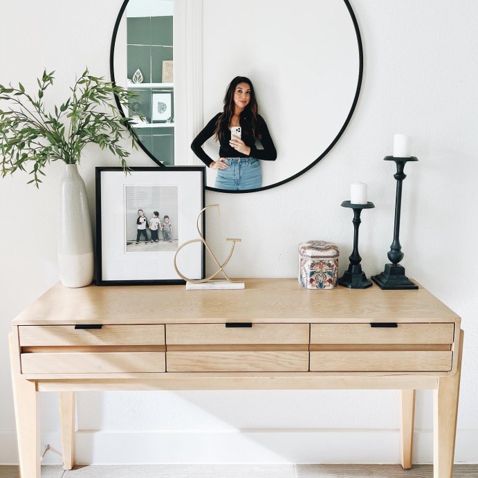user image by @thegoodandpleasanthome, Herriman Wooden Console Table with Drawers - Threshold™ designed with Studio McGee