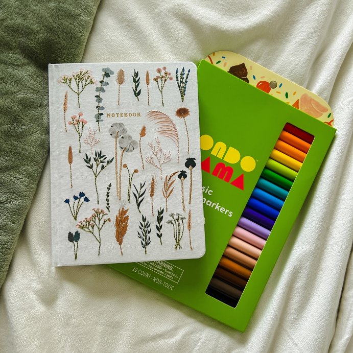 user image by @whatjkreads, 240pg Ruled Journal 8&#34;x6&#34; Botanical Leaves - Threshold&#8482;