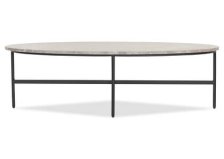 Shop Table basse ovale Accadia en marbre -Millstone gris and more