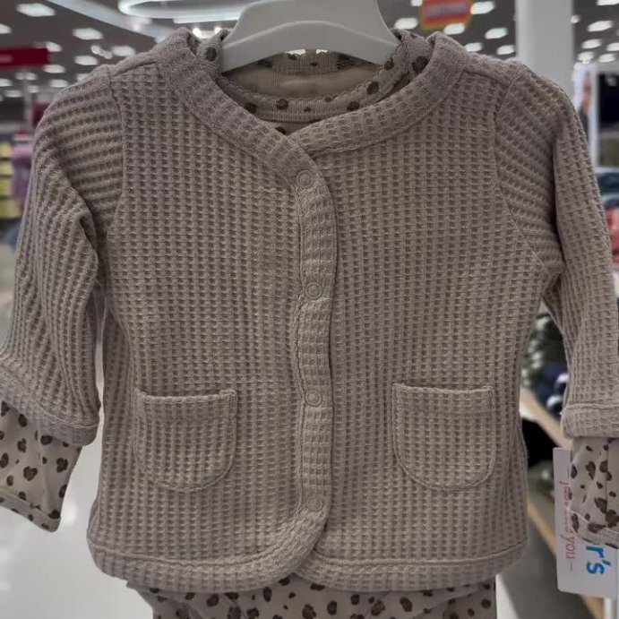 user image by @trendyminifinds, Carter&#39;s Just One You&#174; Baby Girls&#39; 3pc Thermal Cheetah Printed Jacket &#38; Pants Set - Tan