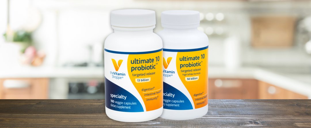 Shop the Vitamin Shoppe Ultimate 10 Probiotic - Targeted Release - 13 Billion CFUs (100 Vegetarian Capsules), the Vitamin Shoppe Ultimate 10 Probiotic - Targeted Release - 50 Billion Organisms (60 Vegetarian Capsules) and more