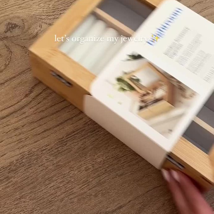 user image by @maddiepelayo_, 9&#34; x 6&#34; Bamboo Accessory Box with Acrylic Lid - Brightroom&#8482;