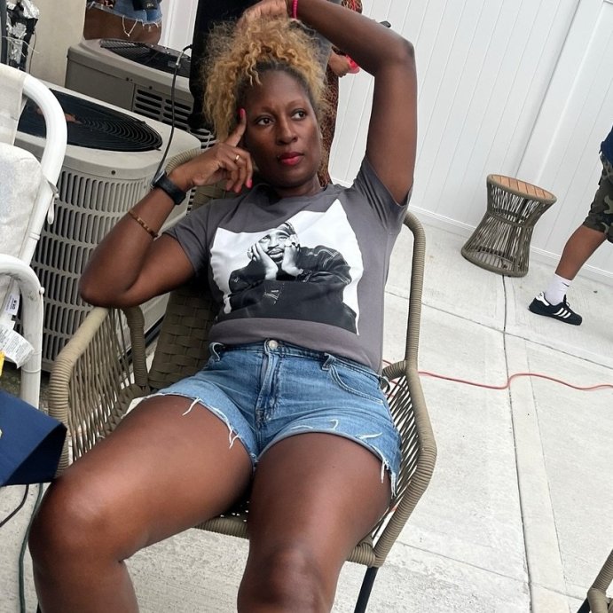 user image by @chanel_madamoiselle, Women's Tupac Short Sleeve Graphic T-Shirt - Black