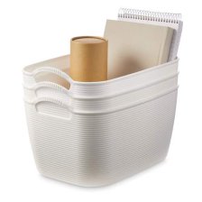 Shop Type A Flexible Storage Bins, White, 7.8-L, 3-pk and more
