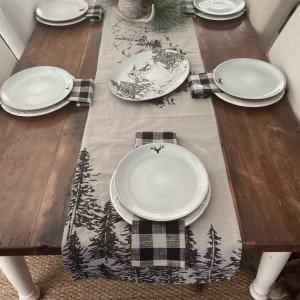 Rustic Forest Stoneware Serving Platter