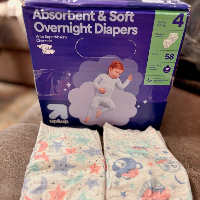 user image by @jennreviewsstuff, Disposable Overnight Diapers - up&up™ (Select Size and Count) (Color or Pattern May Vary)