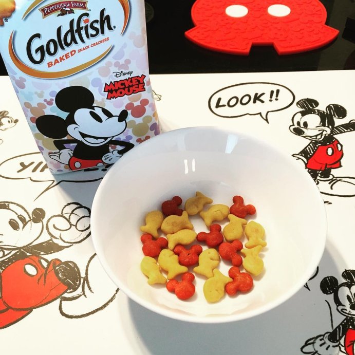 user image by @disney_munchkin_mouse, Goldfish Disney Mickey Mouse Cheddar Crackers Snack Crackers Bag - 6.6oz