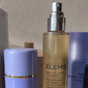 @spacenk&rsquo;s instagram video of Tatcha Dewy Milk Moisturiser,Elemis Pro-Collagen Toning Mist,Skin Rocks The Hyperpigmentation Serum,Medik8 Liquid Peptides Advanced MP,Summer Fridays Lip Butter Balm