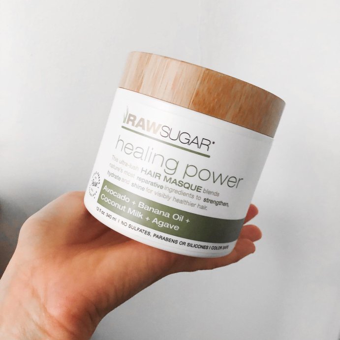 user image by @dae_to_day_style, Raw Sugar Healing Power Hair Masque - Avocado Oil + Banana + Coconut Milk + Agave - 12oz