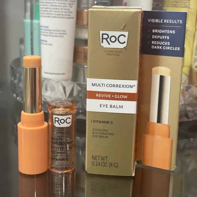 user image by @mandygbeauty, RoC Multi Correxion Revive and Glow Vitamin C Under Eye Balm - 0.14oz