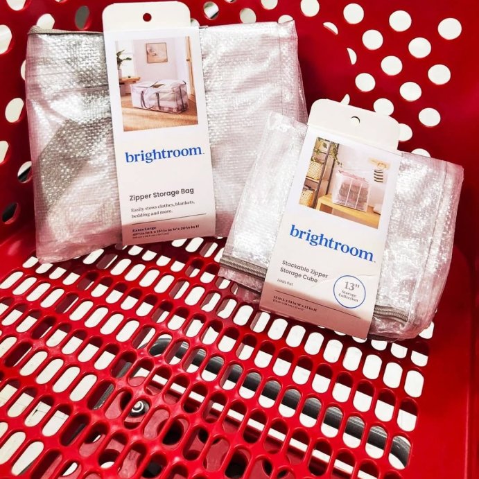 user image by @ohtarget, Set of 2 Zipper Fabric Storage Cubes Gray - Brightroom™