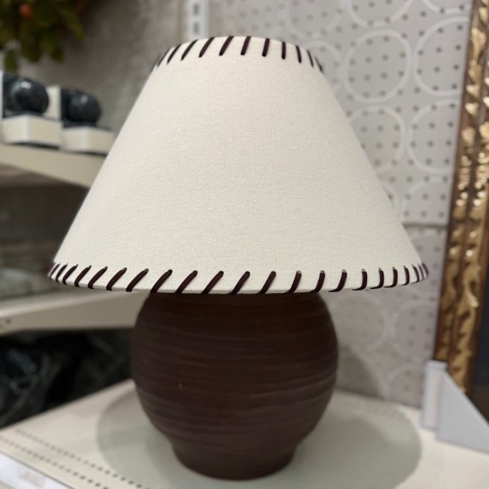 user image by @lexichanell, Large Earthy Table Lamp with Whipstitch Shade - Threshold&#8482; designed with Studio McGee