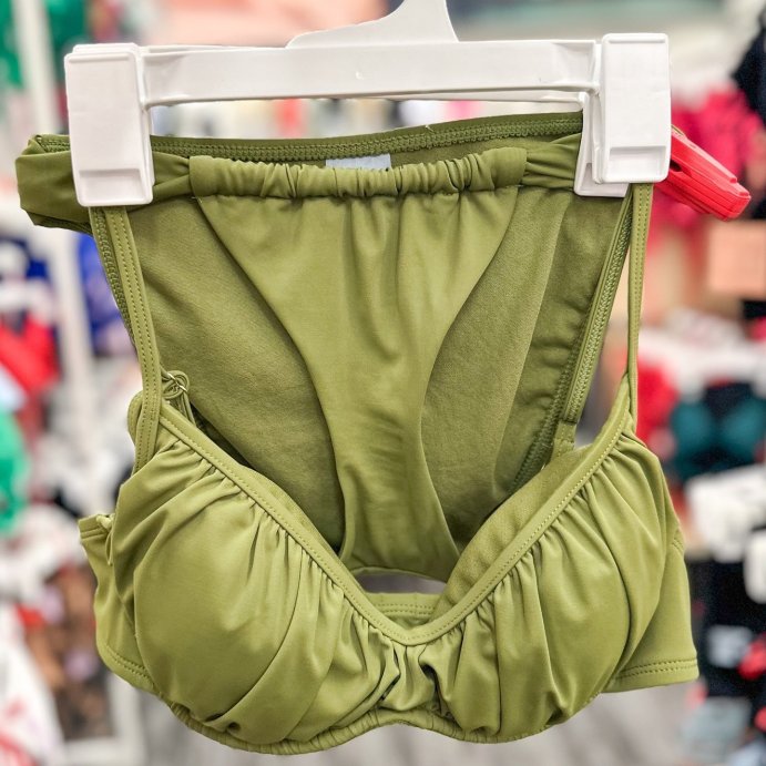 user image by @shesattarget, Women's Shirred Underwire Bikini Top - Shade & Shore™ Green