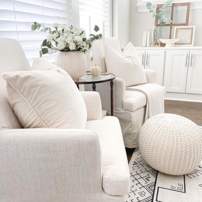 user image by @lovelywhitehome, Upholstered Dining Chair Cream - Threshold&#8482; designed with Studio McGee