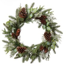 Shop CANVAS Un-Lit Glitter Pine Wreath, 24-in and more