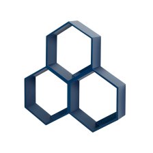 Shop Honeycomb Blue Hexagon Shelf and more