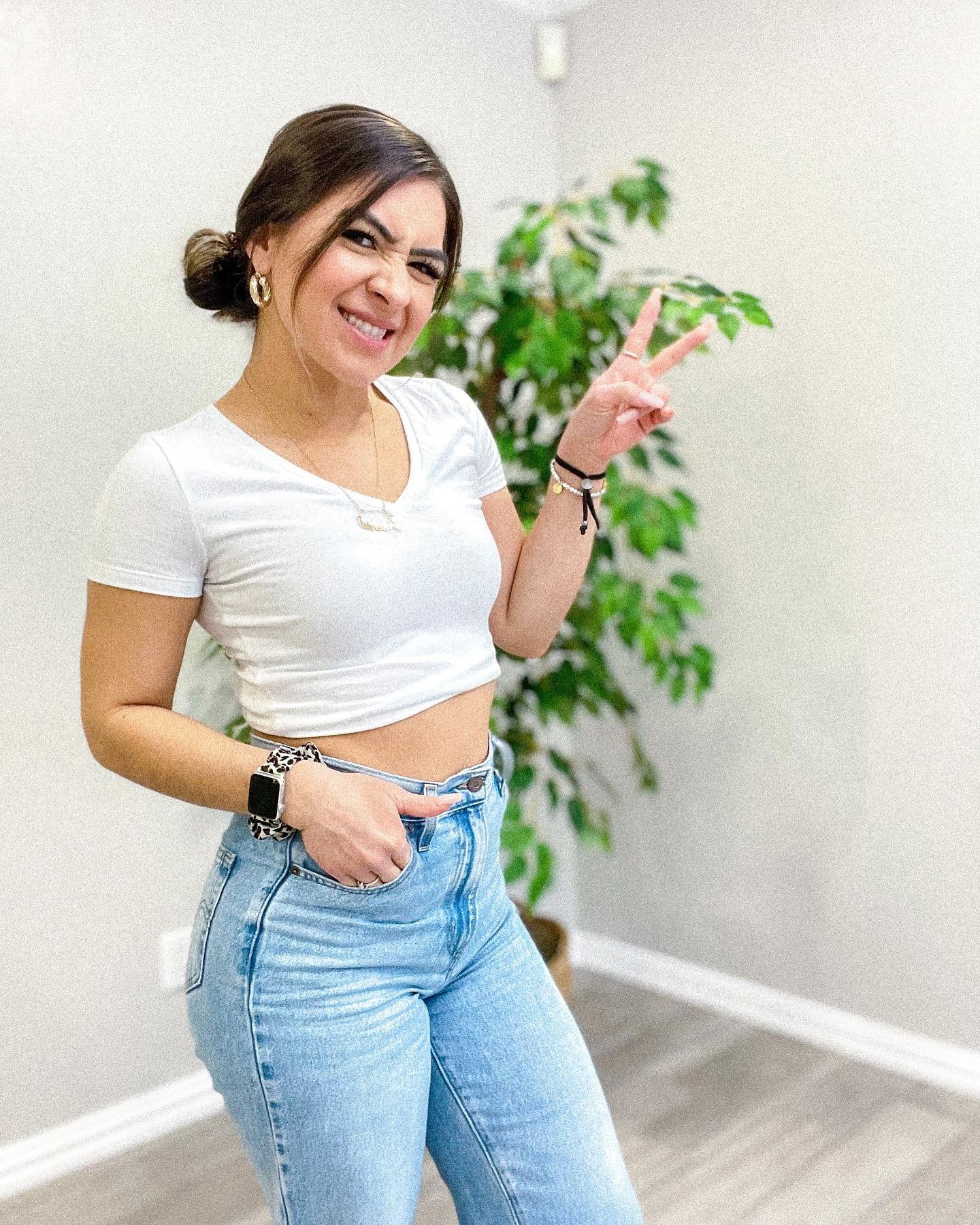 user image by @yeseniaa.perez, Women's Short Sleeve V-Neck Cropped T-Shirt - Wild Fable™