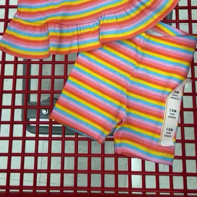 user image by @thetargetkidshopper, Toddler Girls' Ribbed Printed Short Sleeve Top - Cat & Jack™