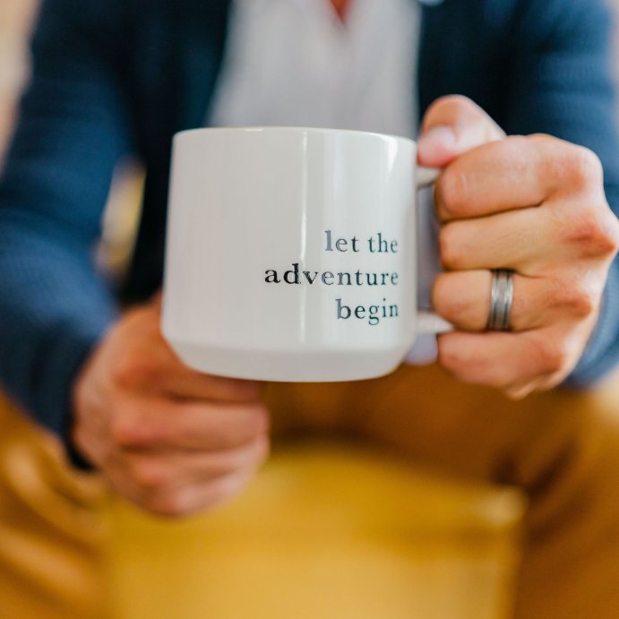 user image by @meadowsrealtygroup, 16oz Stoneware Let the Adventure Begin Mug Moss - Threshold&#8482;: Traditional Dark Green Coffee Mug, Dishwasher &#38; Microwave Safe