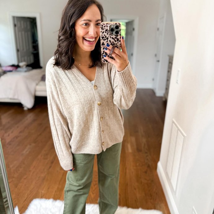 user image by @msnafashion, Women's Knit Ribbed Cardigan - Universal Thread™