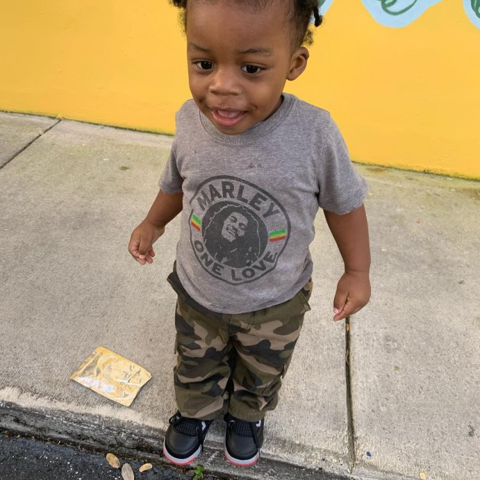 user image by @jahworldd_, Toddler Boys' Bob Marley 'One Love' Short Sleeve Graphic T-Shirt - Gray