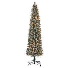 Shop NOMA Pre-Lit Bennett Pencil Christmas Tree, 200 Colour-Changing LED Lights, 7-ft and more