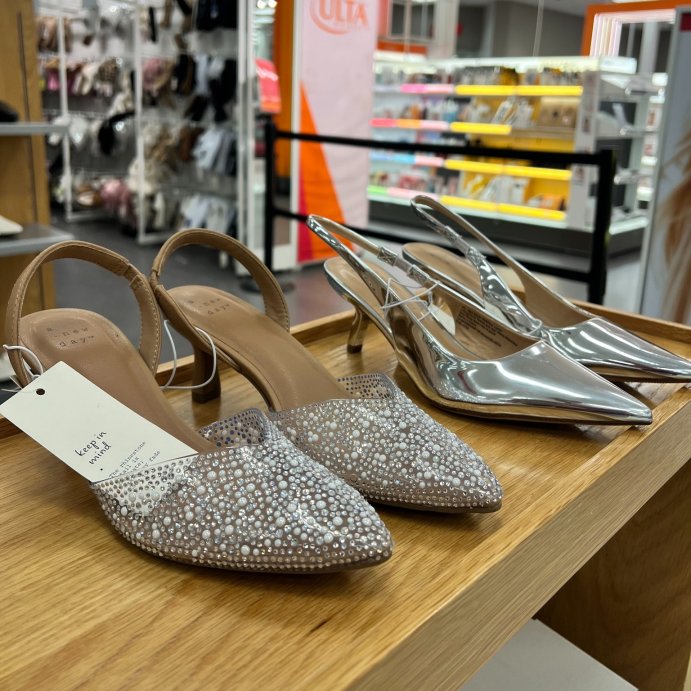 user image by @grossmontcenter, Women's Isabel Embellished Slingback Kitten Heels - A New Day™ Clear