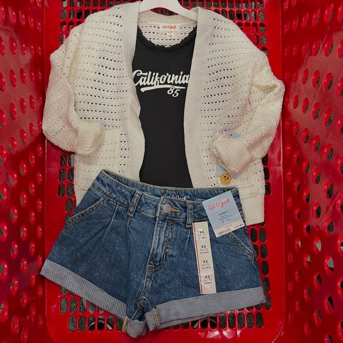 user image by @targetbayareafinds, Girls&#39; Pointelle Fitted Lace Trim Tank Top - Cat &#38; Jack&#8482;