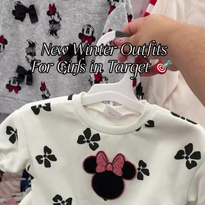user image by @meligarxa, Toddler Girls' 2pc Disney Minnie Mouse Long Sleeve Top and Skort Set - Ivory