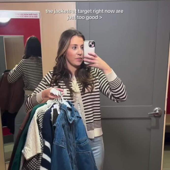 user image by @itsbamabrooke, Women's Relaxed Denim Bomber Jacket - Universal Thread™ Medium Wash