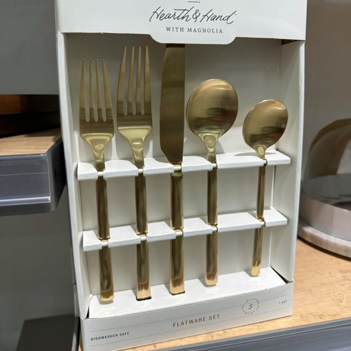 user image by @targetpursuit, Stainless Steel Flatware Set Gold - Hearth & Hand™ with Magnolia