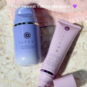@spacenk&rsquo;s instagram video of Tatcha The Milky Sunscreen SPF50,Tatcha Dewy Milk Moisturiser