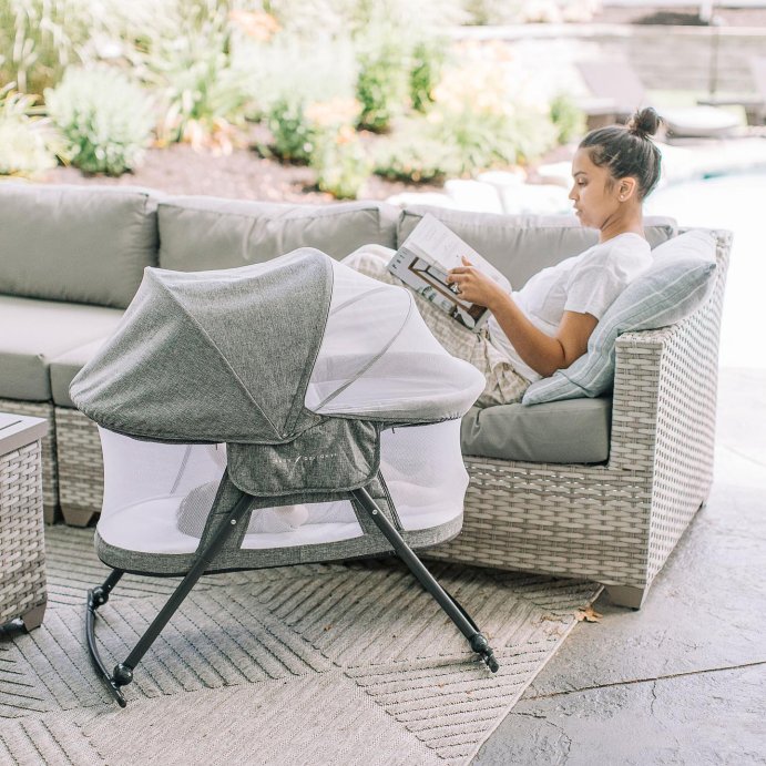 user image by @babydelightinc, Baby Delight Slumber Deluxe Portable Rocking Bassinet