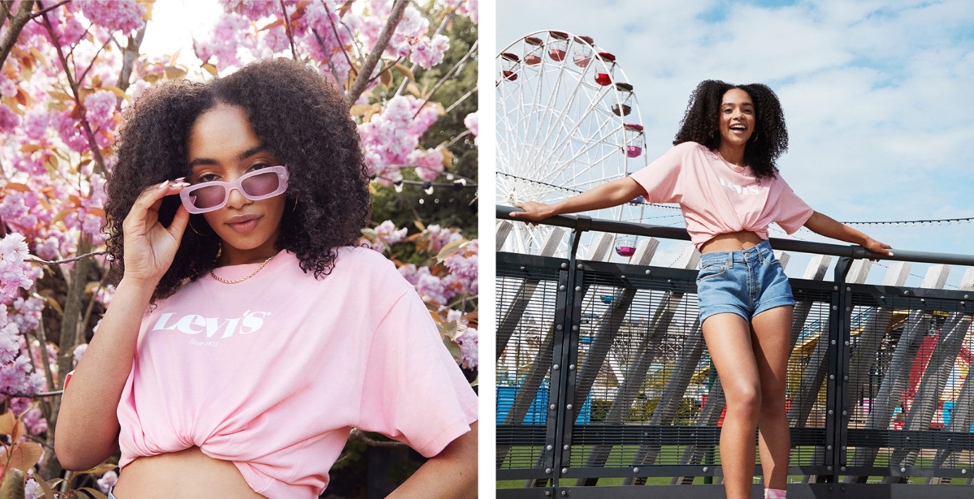 Curated image with Levis Modern Vintage Logo Boyfriend T-Shirt Damen - Damen, Levis High Waist Sh...