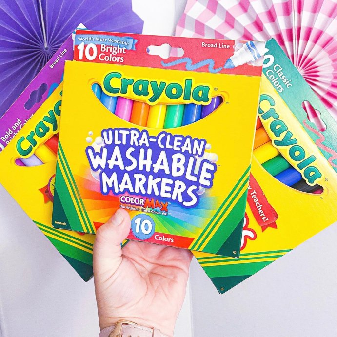 user image by @loveleopardprintandlessonplans, Crayola 10ct Washable Markers Broad Line - Bright Colors
