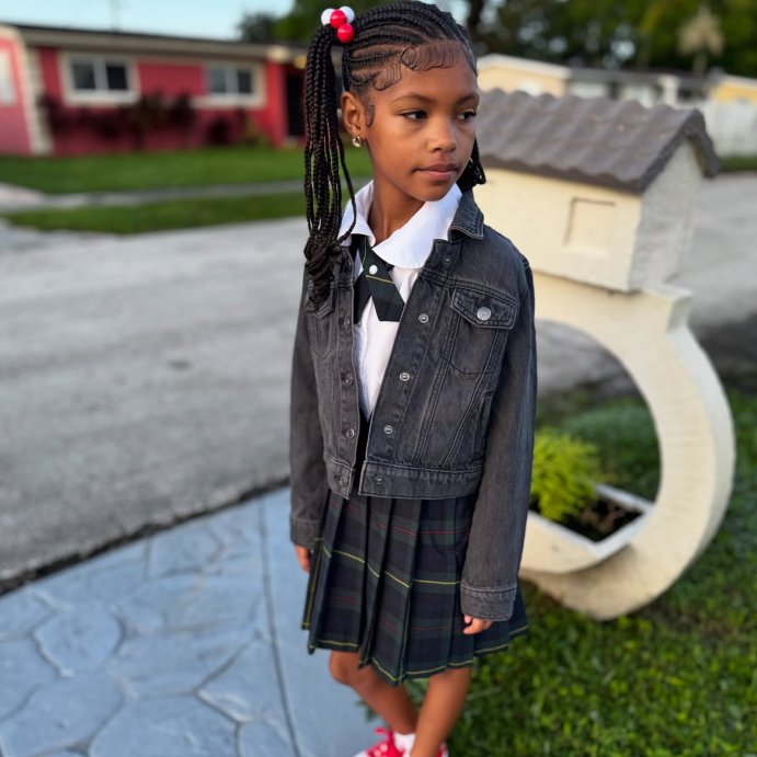 user image by @maliyahxamor, Boys' Denim Trucker Jacket - art class™ Black