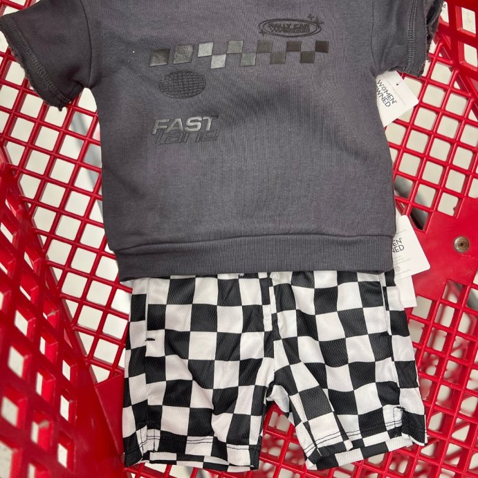 user image by @momlifeandstylefinds, Grayson Mini Toddler Boys' Racing Hoodie T-Shirt - Gray