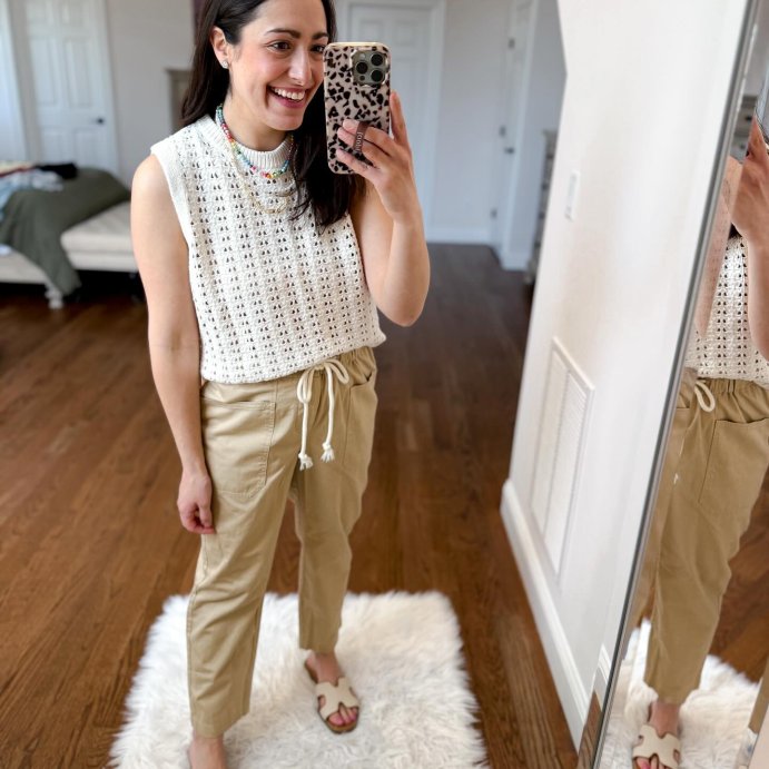 user image by @msnafashion, Women's Openwork Sweater Vest - Universal Thread™