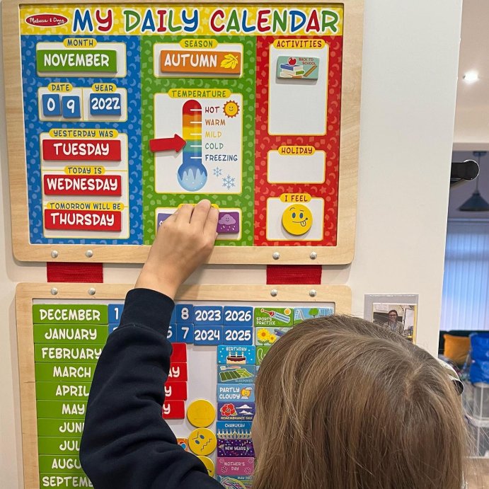 user image by @_.sara._.dawn._, Melissa &#38; Doug My First Daily Magnetic Calendar