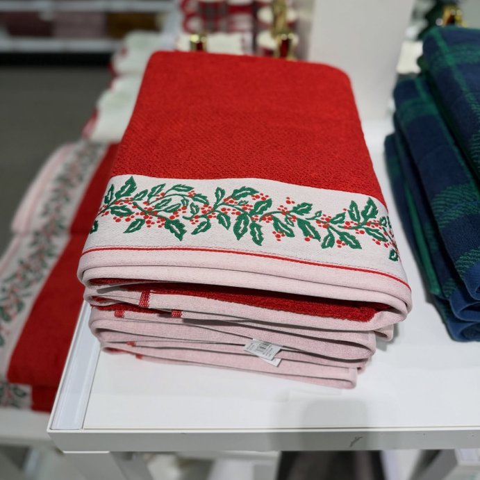 user image by @katattarget, Holly Border Christmas Bath Towel Red - Threshold&#8482;