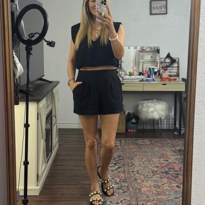 user image by @starbright.fashion, Women's High-Rise Modern Gauze Shorts - A New Day™