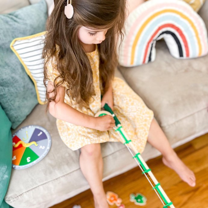 user image by @daniellemsapienza, Melissa &#38; Doug Catch &#38; Count Wooden Fishing Game with 2 Magnetic Rods
