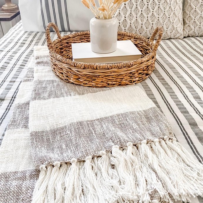 user image by @dimplydecor, 8pc Reversible Classic Stripe Comforter Set Gray/White - Threshold™