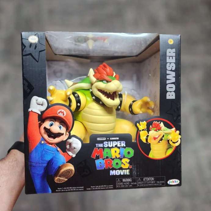 user image by @crossfam4life, Nintendo The Super Mario Bros. Movie Bowser Figure with Fire Breathing Effect