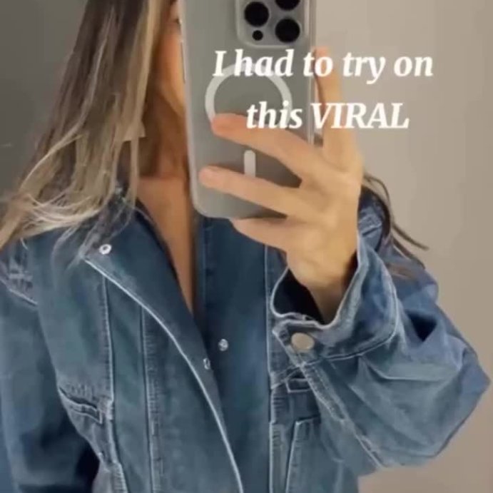 user image by @tiffany.matonti_, Women's Relaxed Denim Bomber Jacket - Universal Thread™ Medium Wash